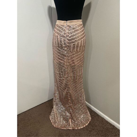 Rose Gold Sequin Skirt - Picture 6 of 12